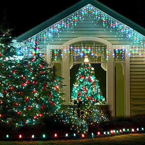 400LED 8 Modes 75 Drops Hanging Christmas Lights