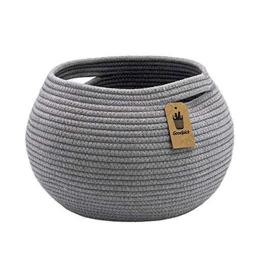 Cotton Rope Jute Round Baskets 10"D x 8.3"H