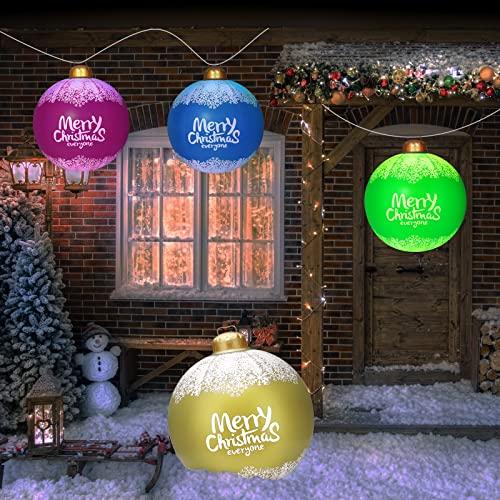 24in Giant Christmas Balls Outdoor Decoration w LEDS