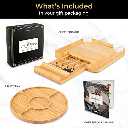 Bamboo Cheese Boa &  Knife Set: Large Charcuterie