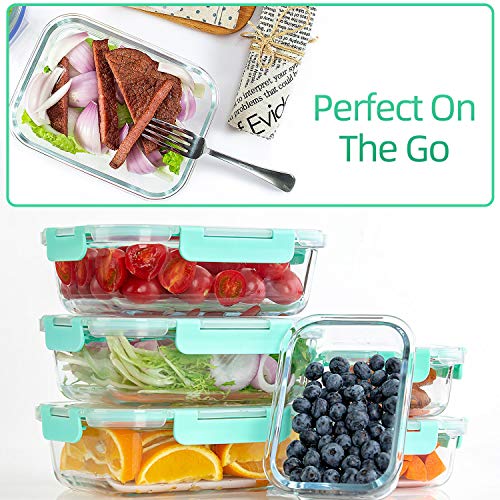 [10-Pack] Glass Food Storage Containers