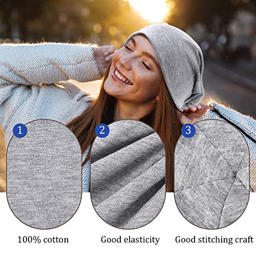 4 Pieces Thin Knit Slouchy Cap Beanies for Men/Women