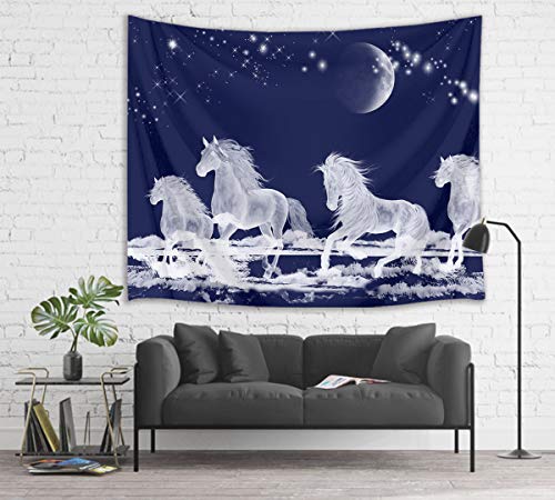 Galloping Horse Tapestry for Wall Decor,60Wx40H Inches