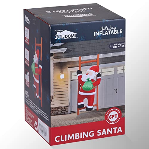 6 FT Tall Inflatable Climbing Santa with Build-in LEDs