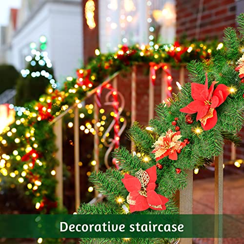 Pre-lit Artificial Christmas Garland Decoration