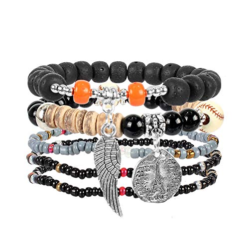 6 Sets Bohemian Stackable Bead Bracelets for Women