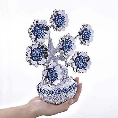 Turkish Evil Eye Flowers Tree / Golden Lucky Bag Ornament Decoration for Good Luck/Wealth