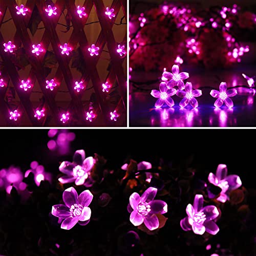 Waterproof Solar Flower Christmas String Fairy Lights