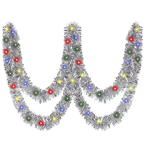 32.8 Ft Christmas Prelit Tinsel Garlands