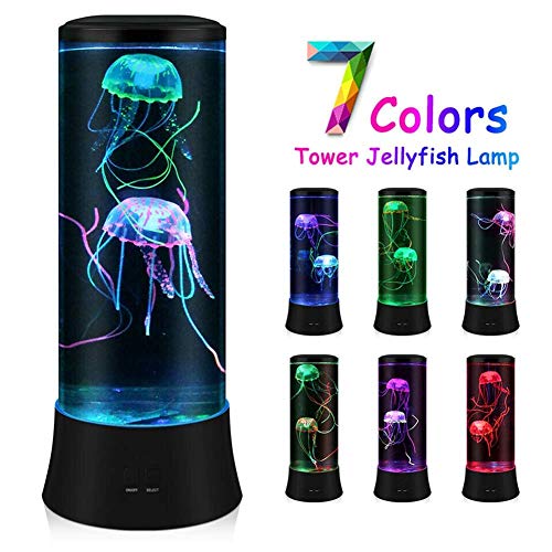 LED Fantasy Jellyfish Lava Lamp - 7 Color Setting Jellyfish Tank Mood Light