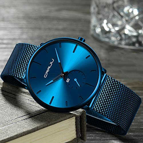 Ultra Thin Wrist Watches for Men Fashion Classic Waterproof Stainless Steel Band