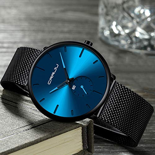 Ultra Thin Wrist Watches for Men Fashion Classic Waterproof Stainless Steel Band