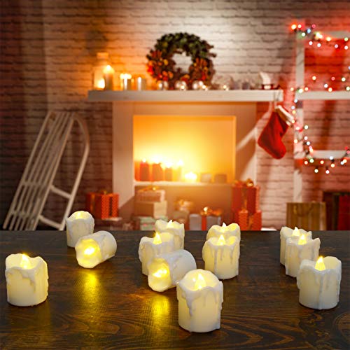 12pcs Battery Operated Tea Lights with Timer