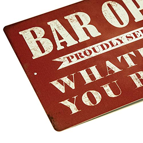 Metal Tin Sign Bar Man Cave Funny Wall Decoration, 8"x12"