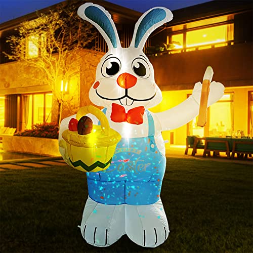 6ft Inflatable  Easter Basket & Bunny for Home Decoration / Built in LED