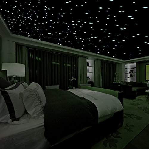 Realistic 3D Domed Glow in The Dark Stars,606 Dots  (Green)