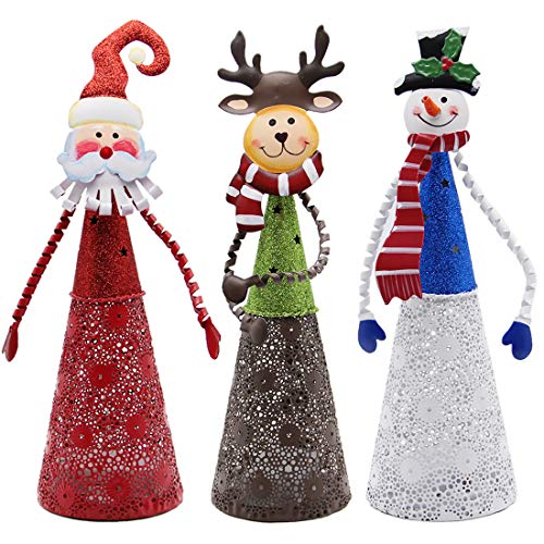 Set of 3 Lighting Santa Snowman Reindeer Christmas Decoration