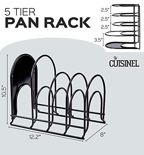 Heavy Duty Pan Organizer, 5 Tier Rack - Holds up to 50 LB  - No Assembly Required