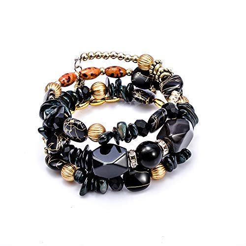 Boho Multilayer Irregular Agate Beads Charm Bracelets for Women