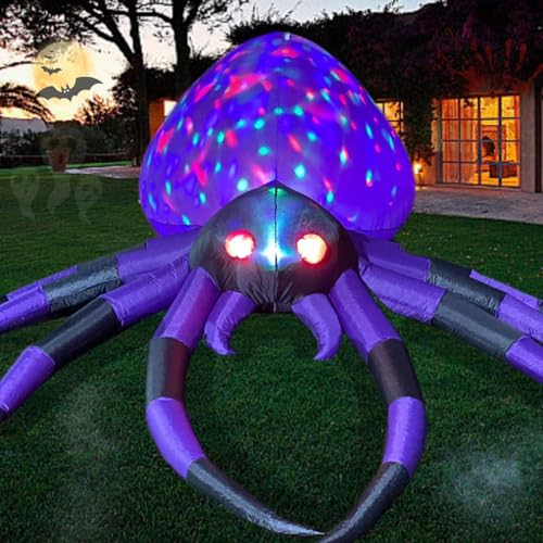 12 FT Huge Halloween Inflatables Spider Outdoor Decorations, Halloween Blow Up Spider Yard Decor