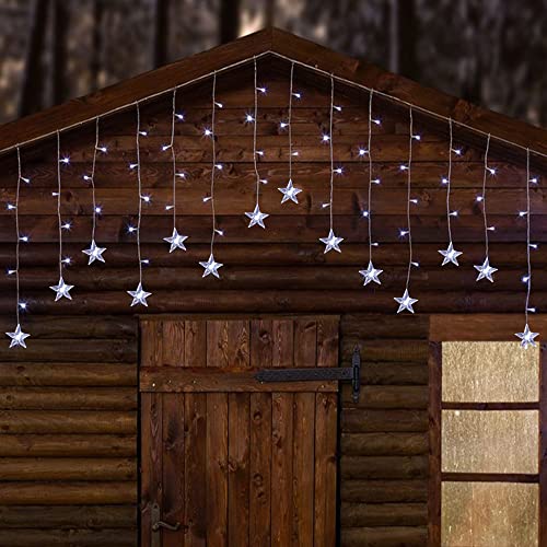 150 LED Icicle Christmas Lights w/ Stars