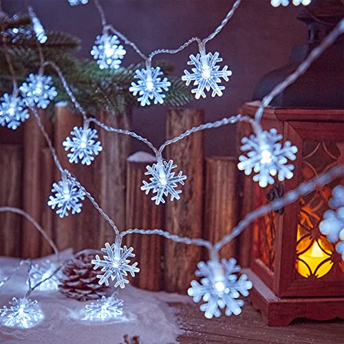 2 Pack Christmas Snowflakes Lights -  50LED 24FT