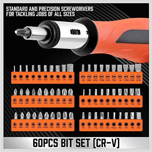 122-Piece Magnetic Screwdriver Set w/ Plastic Rack