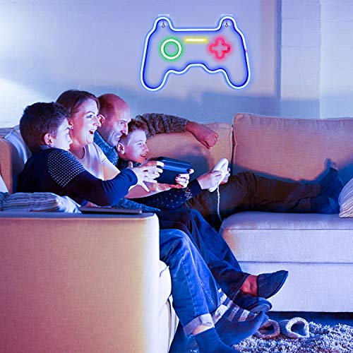 Game Shaped LED Neon Light Signs for Wall Decoration 16''x 11''