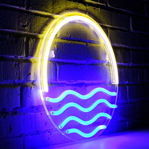 Tropical Sunset & Sea LED Neon Sign 12x12"