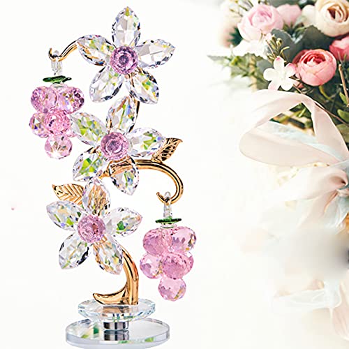 Crystal Pink Grape w/ Rotating Base Collectible Figurines