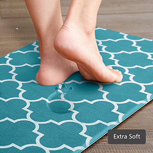 [2 PCS] Kitchen Cushioned Anti-Fatigue Floor Mat, Heavy Duty PVC Ergonomic