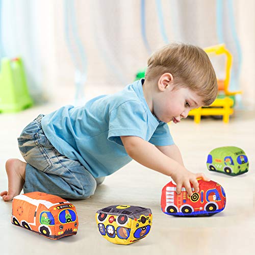 Soft Car Toy Set w/ Play Mat for Baby & Toddlers Toys