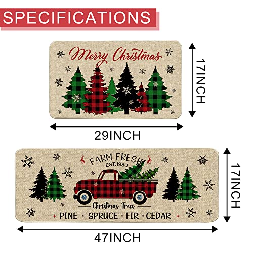 Set of 2 Christmas Kitchen Mats