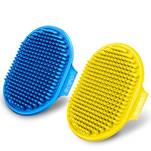 2 Pack Pet Shampoo Grooming Brush