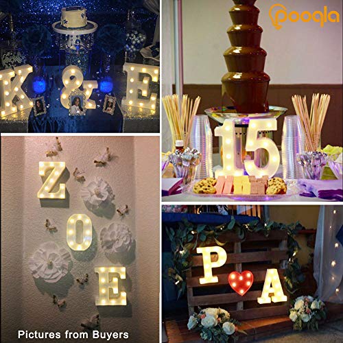 Decorative Led Light Up Numbers -White Plastic Marquee Numbers Battery Operated