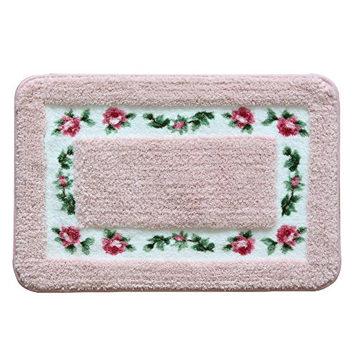 Rose Flower Super Soft Bathroom Rugs  (15.7 x 23.6 Inch)