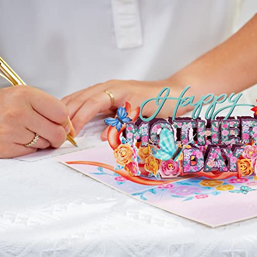 Happy Mothers Day Pop Up Card, 5" x 7" Includes Envelope & Note Tag