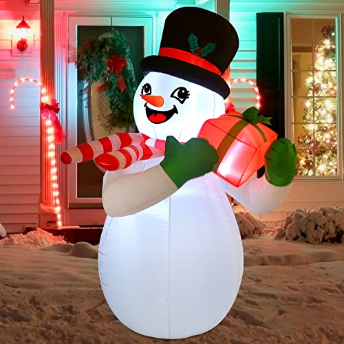 5 FT Christmas Inflatables Snowman w/ LEDs