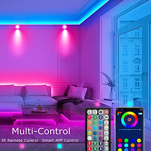 Led Strip Lights  Bluetooth Smart App Control Music Sync Color Changing RGB Led Light Strip with Remote