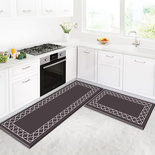 [2 PCS] Cushioned Anti-Fatigue Kitchen Rug