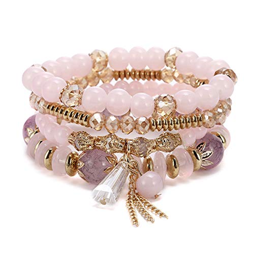 Boho Bead Stackable Bracelets for Women