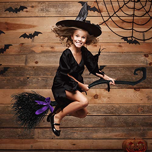 54.5'' Witch Broom w/ Ribbons for Kids Halloween Wicked Witches Broomstick