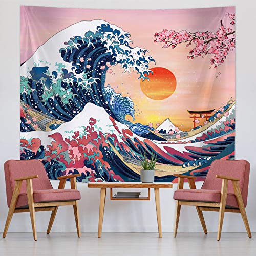 The Great Wave Japanese Ocean Wave Tapestry Wall Decorations