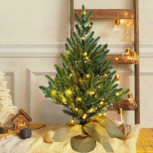 24 inch 2 Pack Artificial Mini Christmas Trees