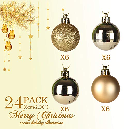 24pcs 2.36in Christmas Balls Decoration