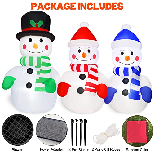 5.7FT Christmas  Snowman Family Inflatables Blow Up Yard Decoration