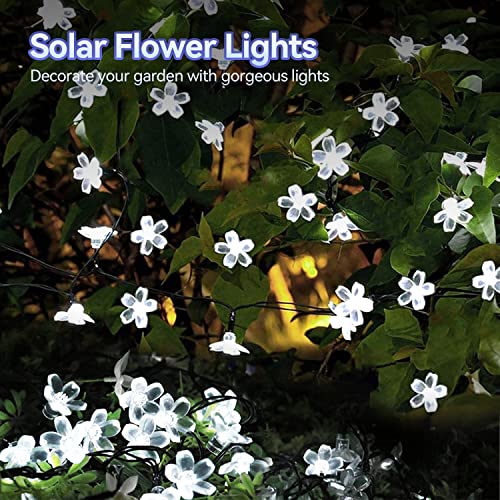 Waterproof Solar Flower Christmas String Fairy Lights