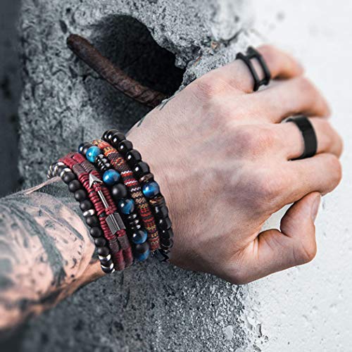 Braided Leather Bracelets for Men Women