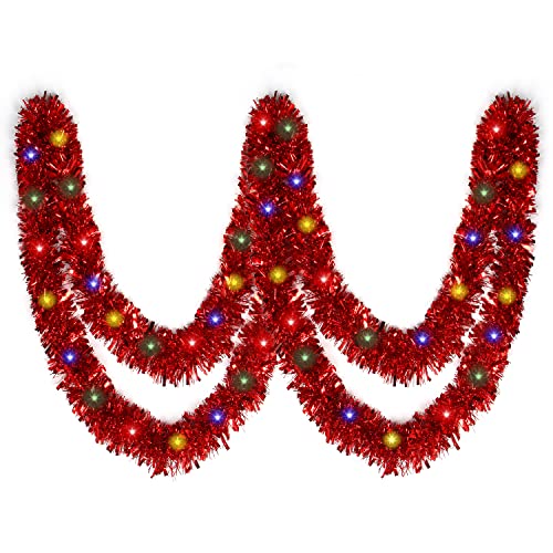 32.8 Ft Christmas Prelit Tinsel Garlands