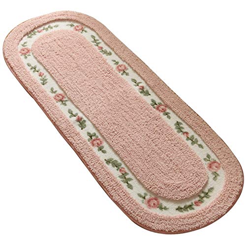 Rose Flower Area Rugs Non Slip Door Mat 17.71x49.21 Inch